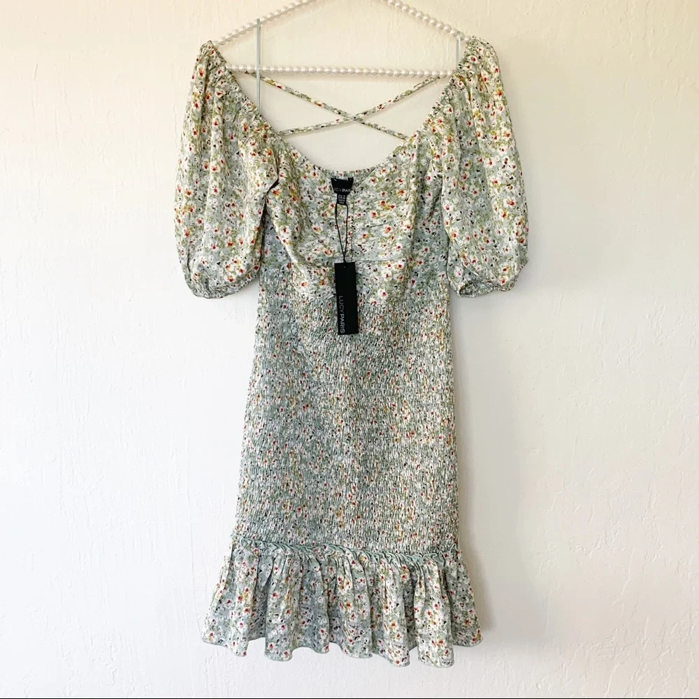 Lucy Paris Smocked Printed Dress - Picture 6 of 13